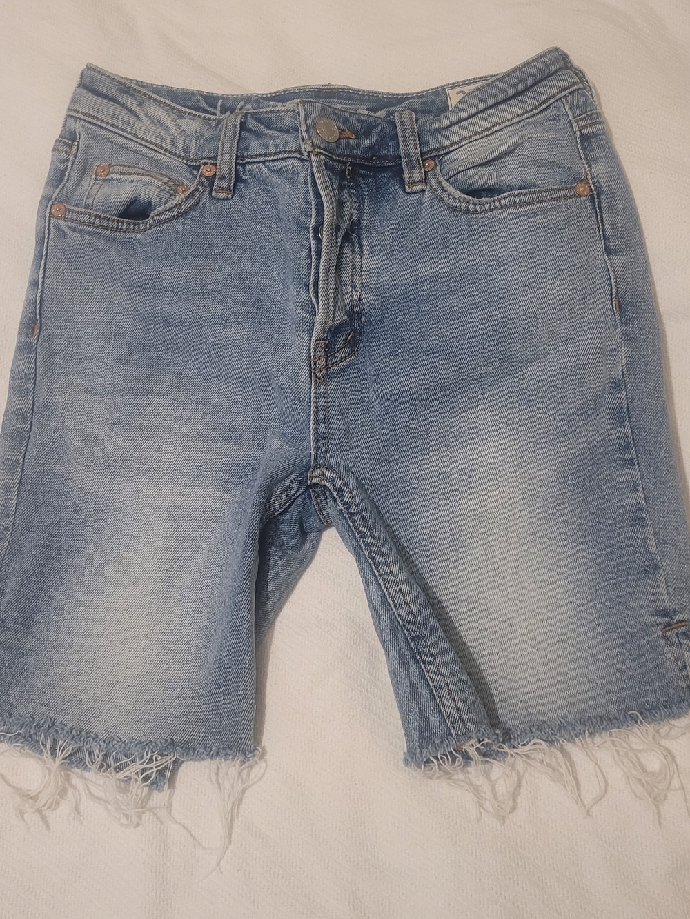 We The Free Women's Light Blue Distressed Denim Shorts